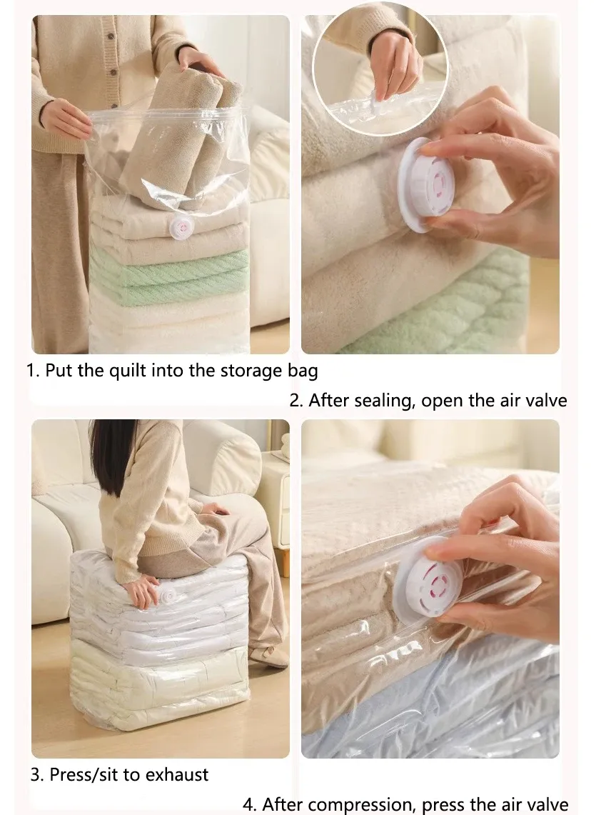 Sac de rangement sous vide, finition