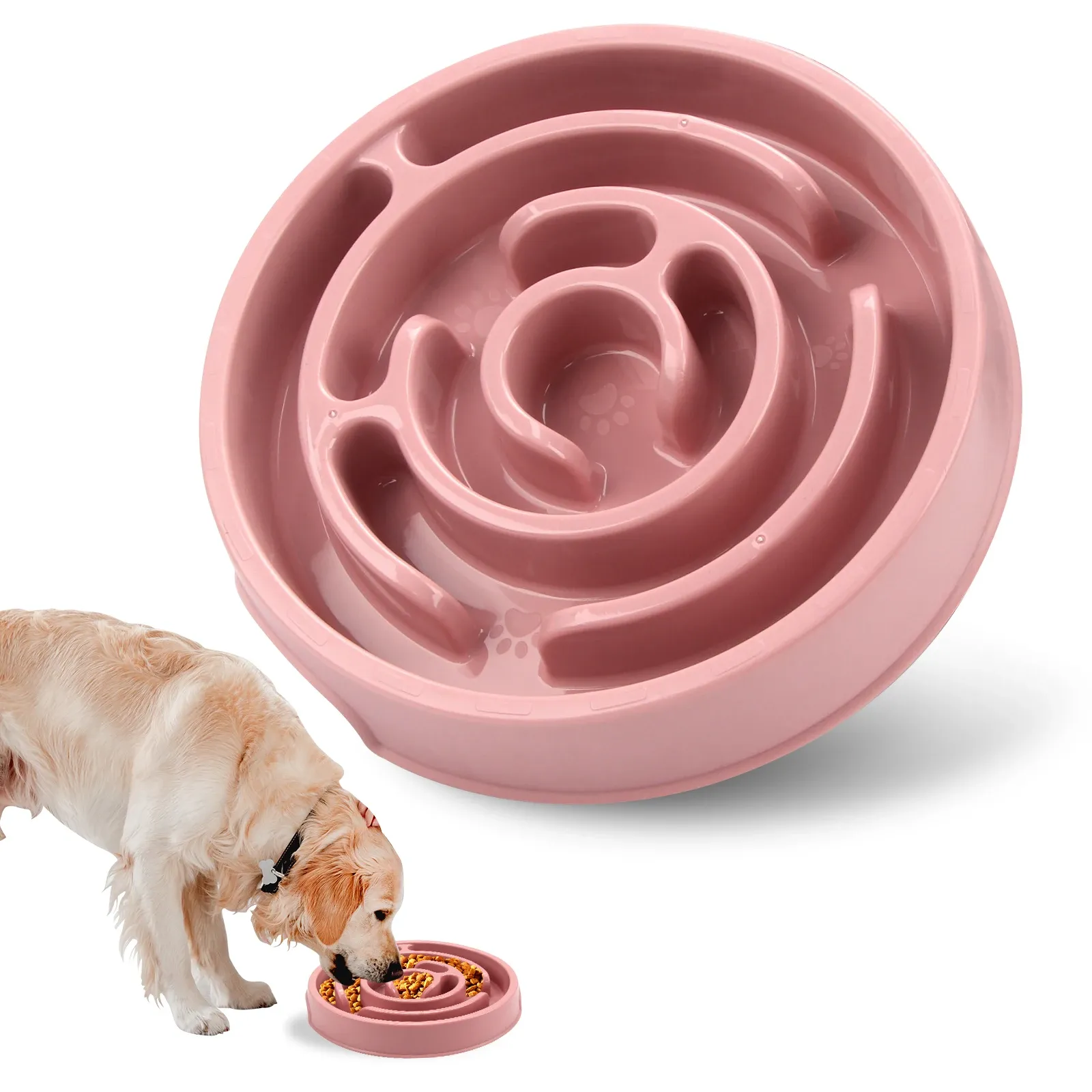Gamelle à alimentation lente pour chien, ludique et antidérapante, anti-glouton, bol écologique pour grands, moyens et petits chiens ainsi que pour chiots 8