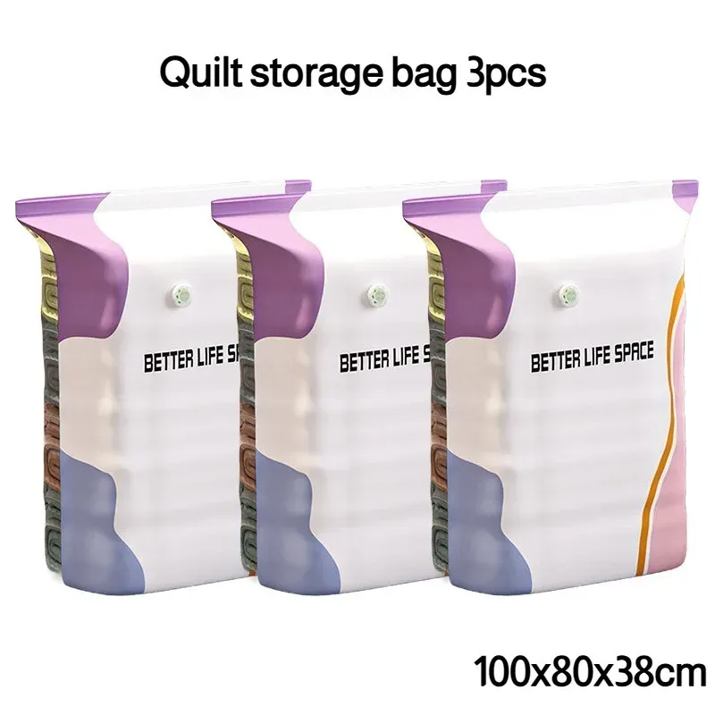 Sacs de rangement sous vide réutilisables sans pompe, gain de place pour vêtements, couettes et voyages 8