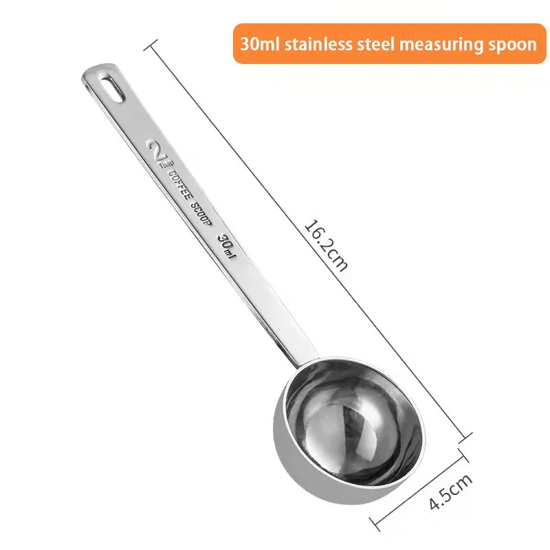 Cuillère à café en acier inoxydable, lot de 2 pièces, cuillère à mesurer à long manche pour la préparation du café 7