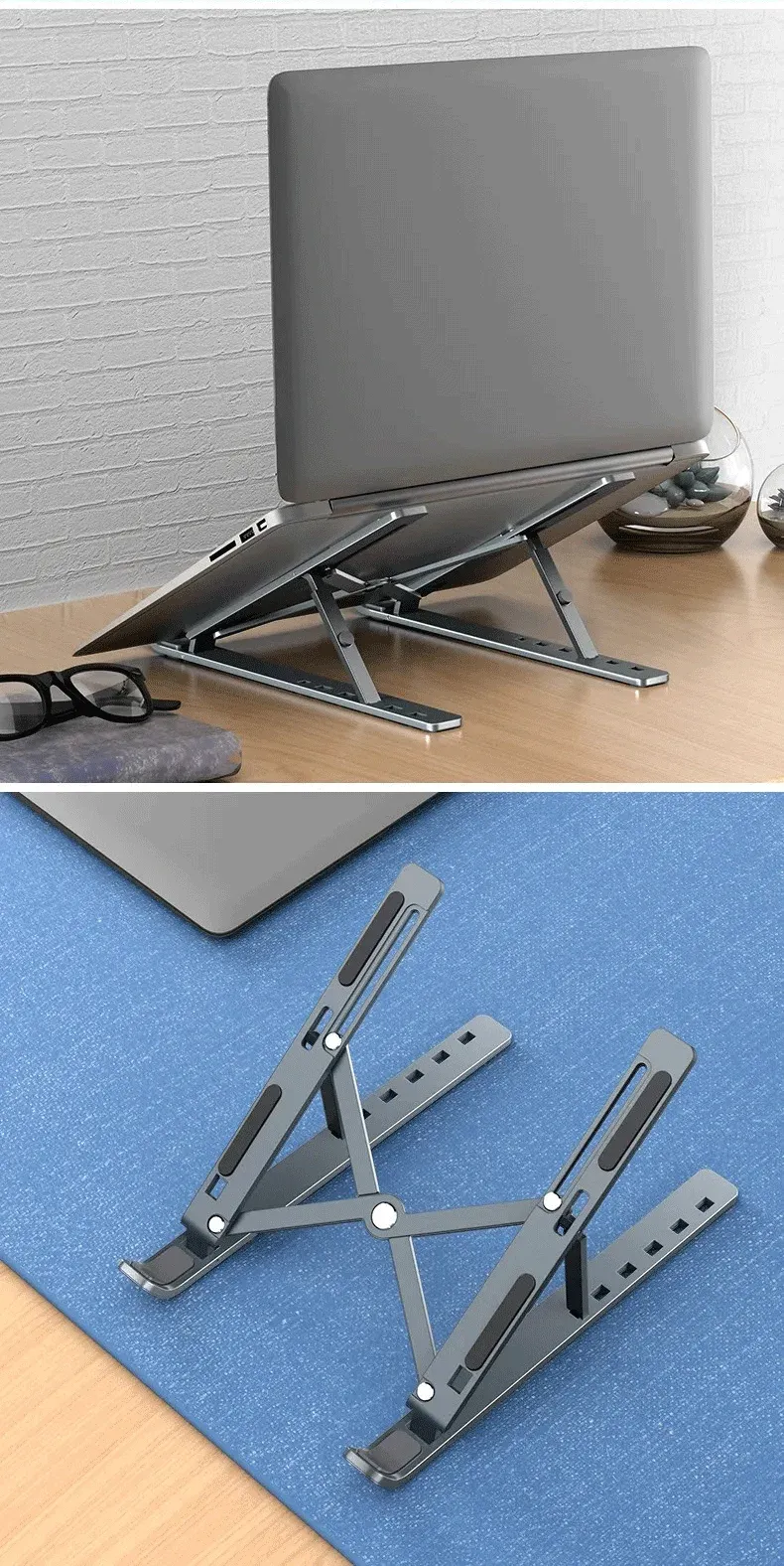 Support pour ordinateur portable en situation