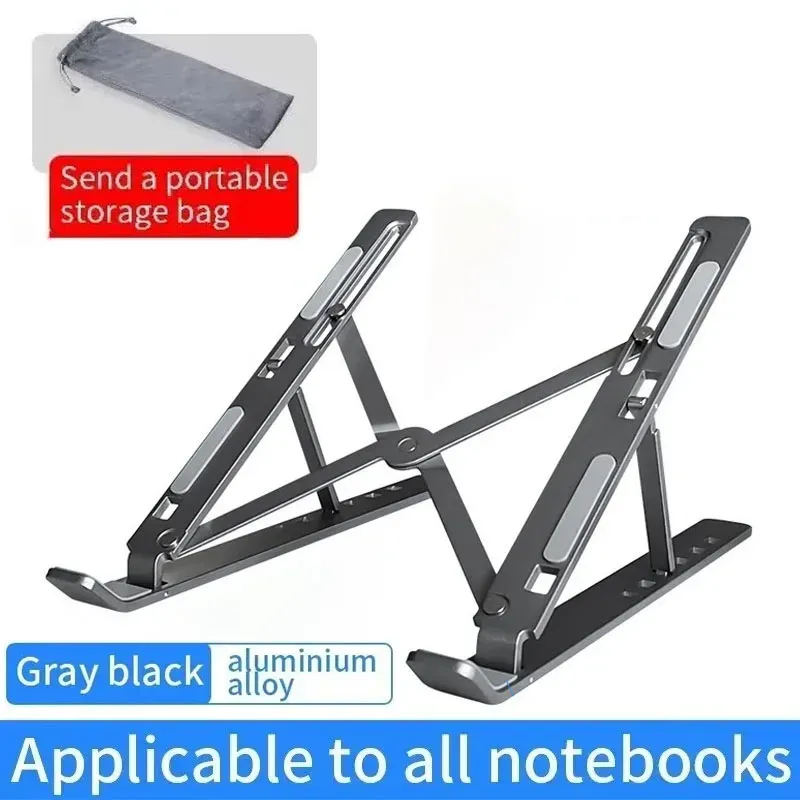 Support d'ordinateur portable pliant et réglable en aluminium pour MacBook, PC et tablette, à dissipation thermique optimisée 8