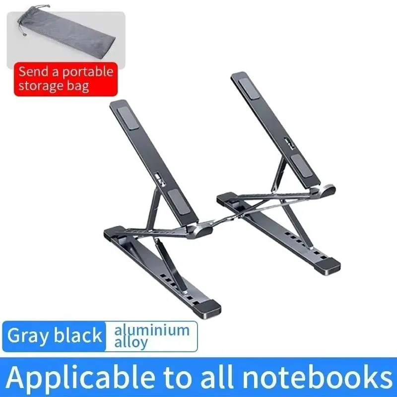 Support d'ordinateur portable pliant et réglable en aluminium pour MacBook, PC et tablette, à dissipation thermique optimisée 10