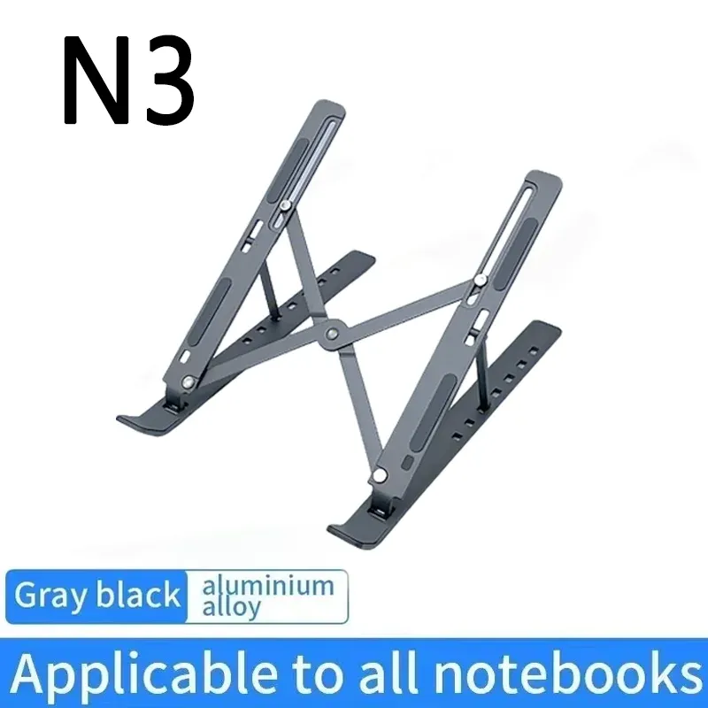 Support d'ordinateur portable pliant et réglable en aluminium pour MacBook, PC et tablette, à dissipation thermique optimisée 9