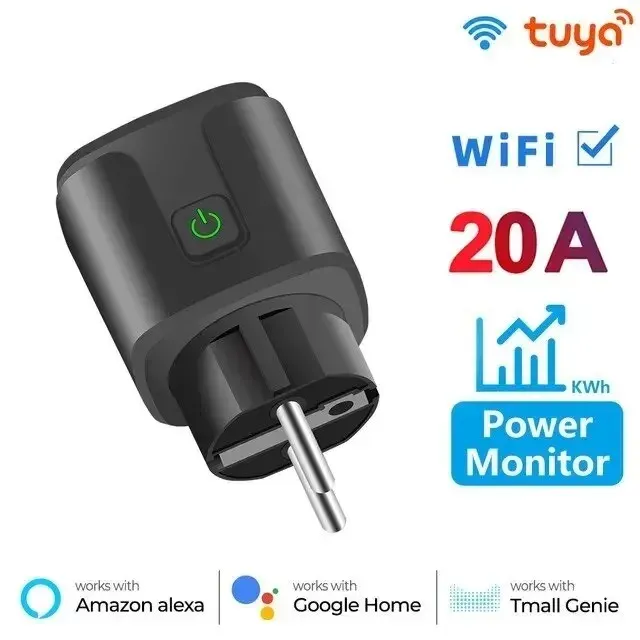 Prise intelligente WiFi 16A/20A EU avec surveillance de la consommation, compatible Tuya Smart Life et commande vocale 14