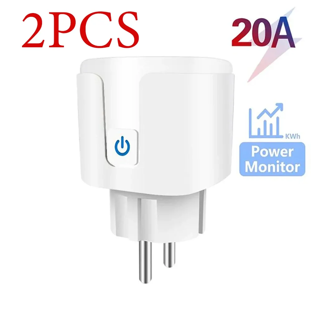 Prise intelligente WiFi 16A/20A EU avec surveillance de la consommation, compatible Tuya Smart Life et commande vocale 12