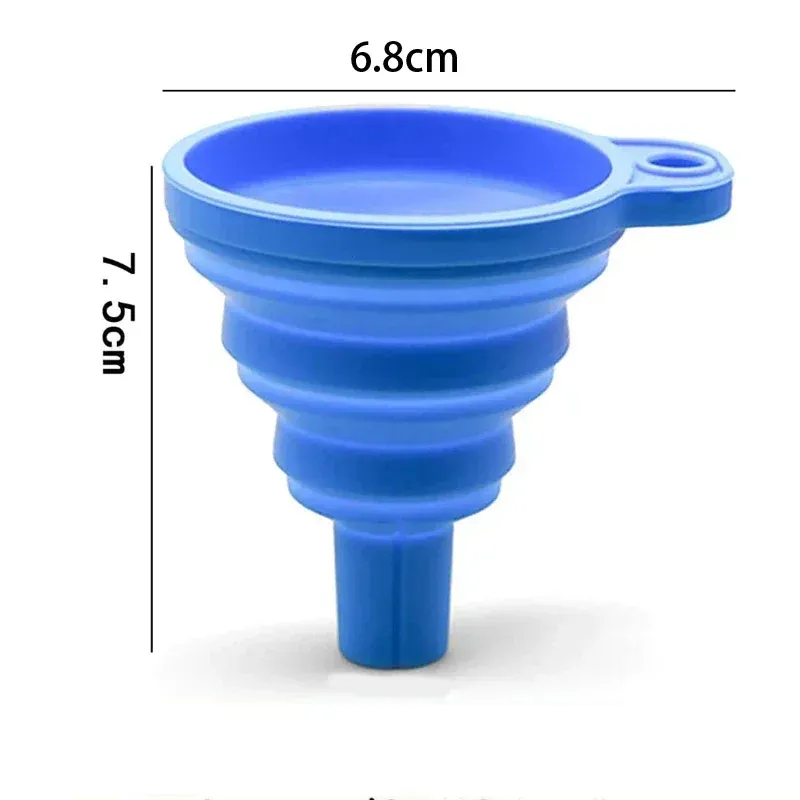 Entonnoir pliable en silicone, ustensile de cuisine multifonctionnel portable pour huile et vin, lot de 1 à 2 pièces 6