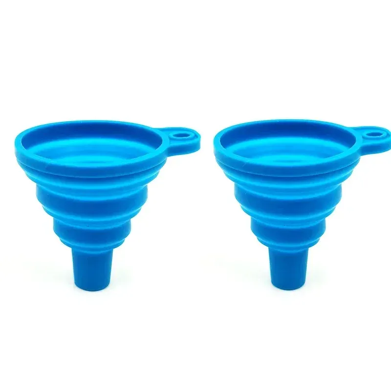 Entonnoir pliable en silicone, ustensile de cuisine multifonctionnel portable pour huile et vin, lot de 1 à 2 pièces 10