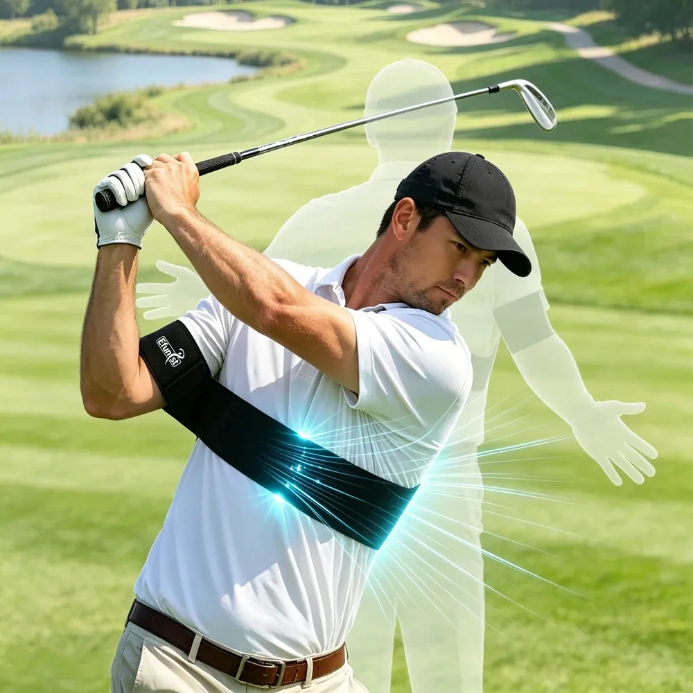 Bande de maintien réglable en nylon pour bras de golf – Correcteur de posture et d'axe de swing – Aide d'entraînement pour débutants 5