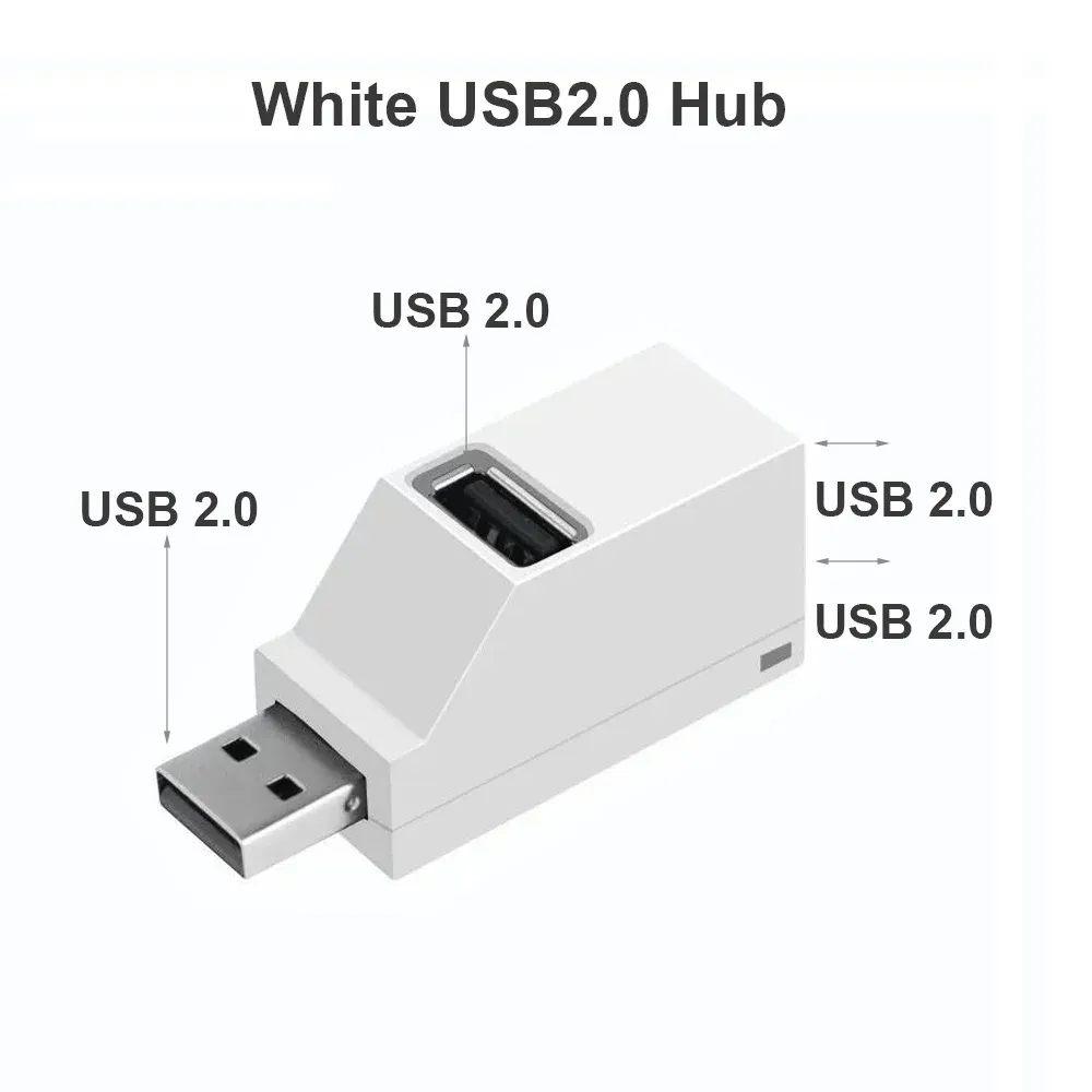 Hub USB 3.0 Mini Séparateur 1 vers 3 Ports USB 2.0 Haute Vitesse pour PC Portable 10