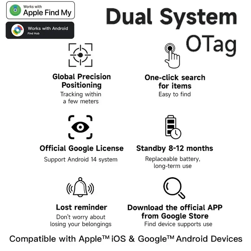 Traceur intelligent compatible iOS et Android pour prévenir la perte de clés, de portefeuilles et d'autres objets 4