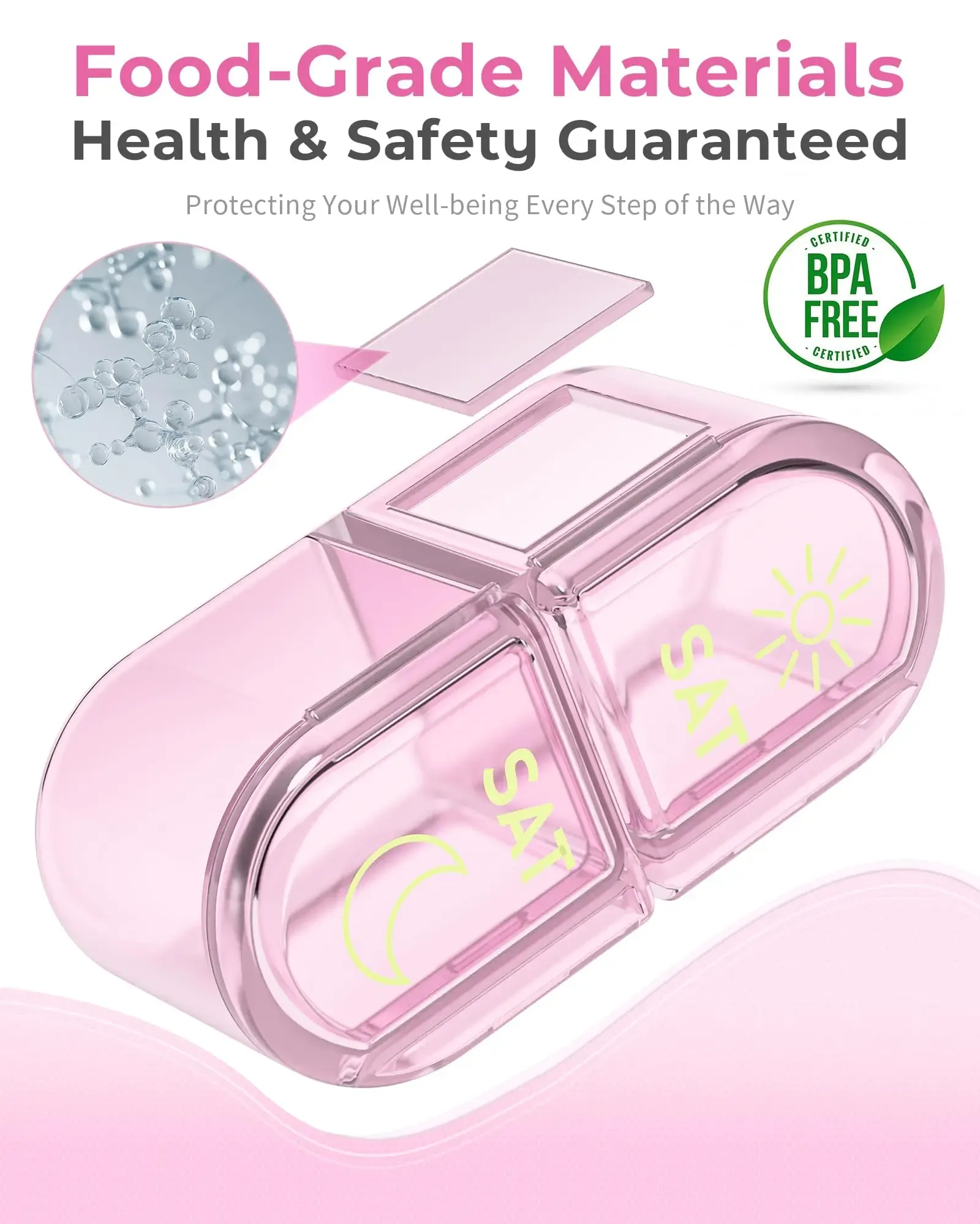 Pilulier compact pour voyage