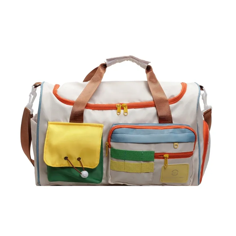 Sac de voyage polochon multifonction, sac de sport fourre-tout à bandoulière, mixte homme et femme 7