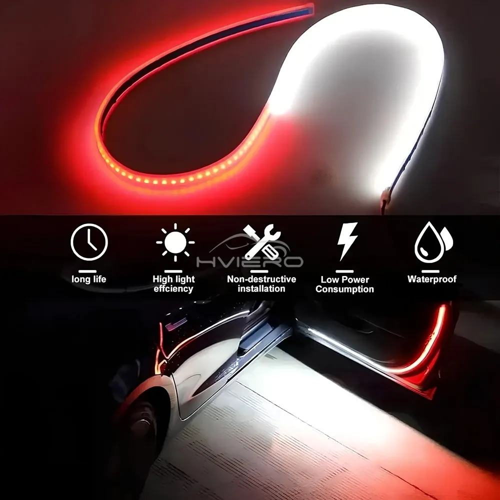 Lampe LED de sécurité clignotante pour portière de voiture, éclairage d'accueil étanche 4