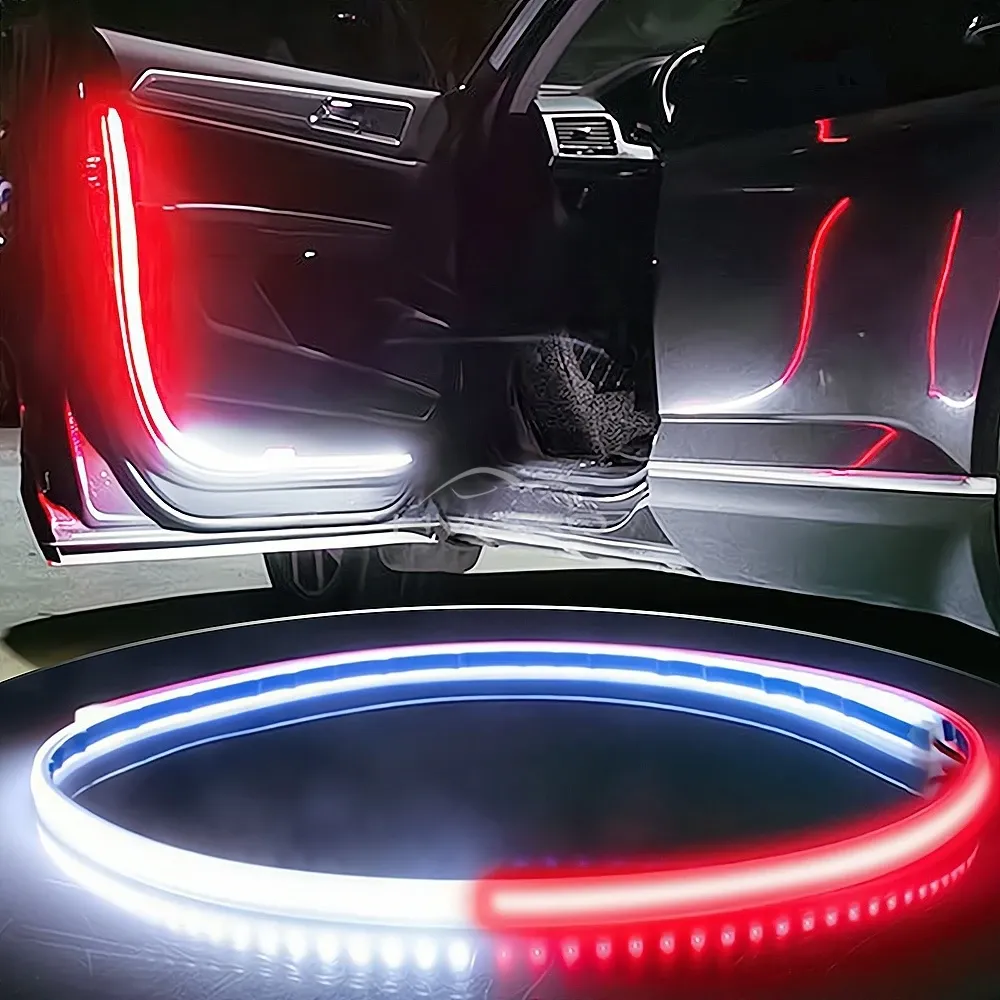 Vue détaillée de la bande LED pour porte de voiture