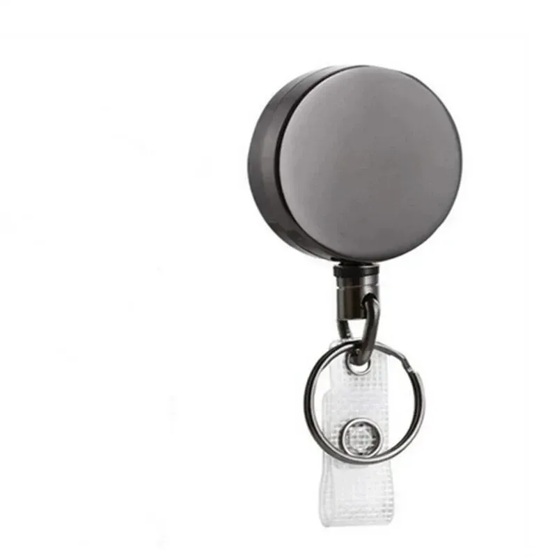 Lot de 1 à 4 porte-badges rétractables en métal avec cordon et clips de fixation 6