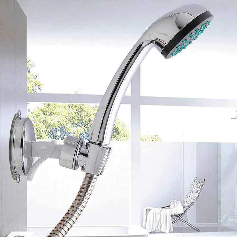 Détail du support de pomme de douche en finition chromée