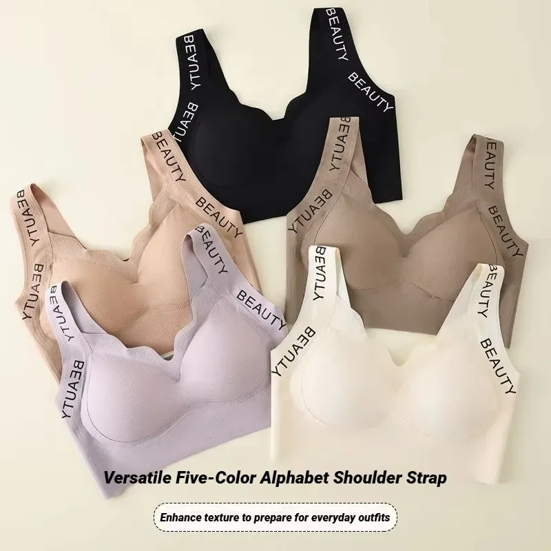 Soutien-gorge sans couture et sans armatures, lingerie une pièce pour femmes, effet push-up et maintien, lissage latéral, couvrance totale, pour petites poitrines.
