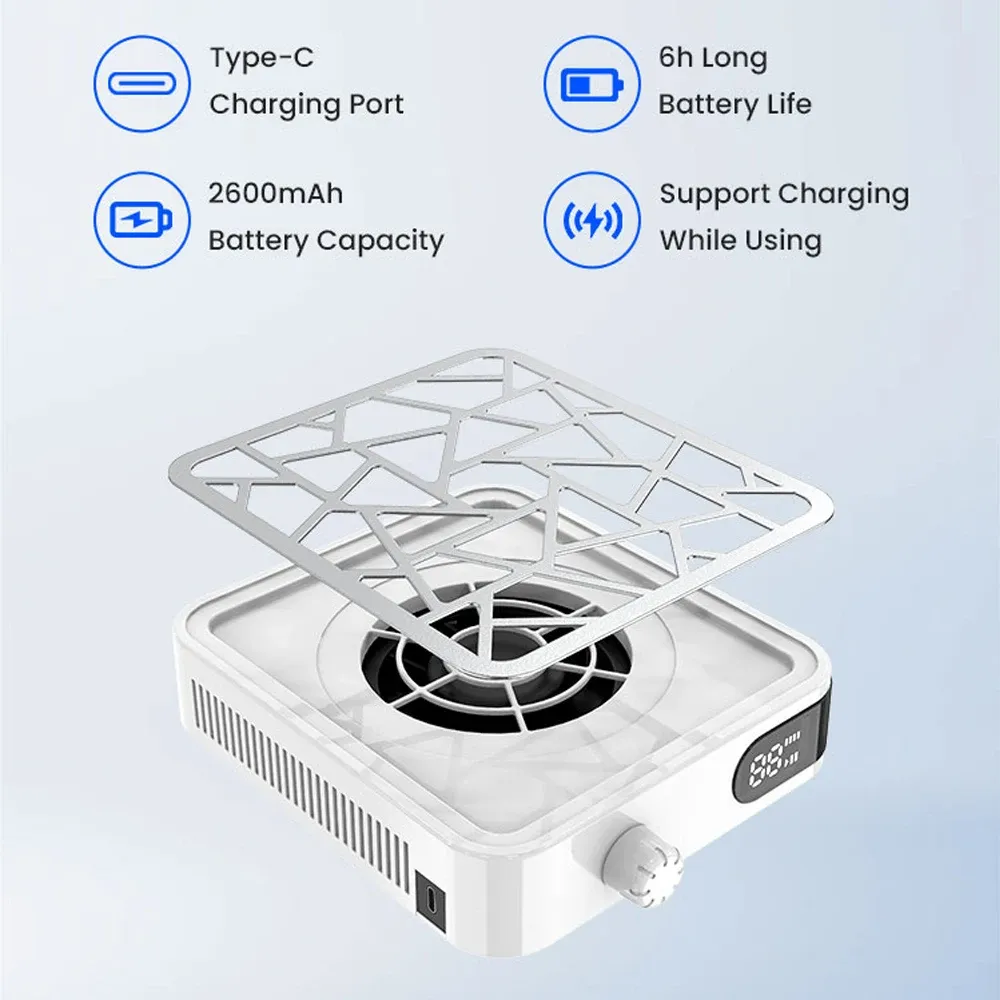 Mini aspirateur à poussière d'ongles sans balai, écran HD, vitesse réglable, portable et rechargeable, faible bruit 4
