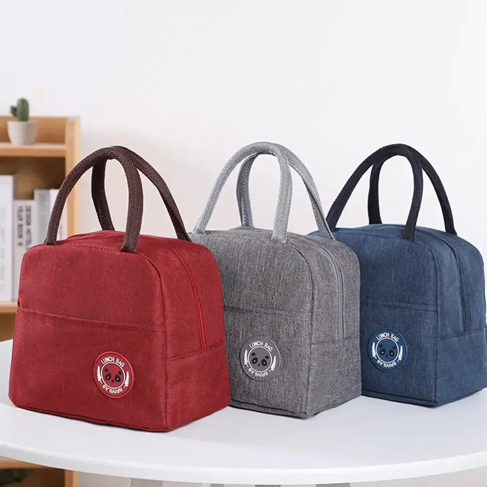 Sac isotherme à déjeuner avec doublure aluminium épaisse, grand sac bento portable, pour étudiants, camping et bureau - Image 1