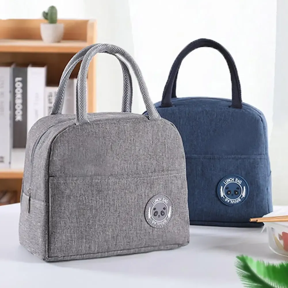 Sac isotherme à déjeuner avec doublure aluminium épaisse, grand sac bento portable, pour étudiants, camping et bureau 2
