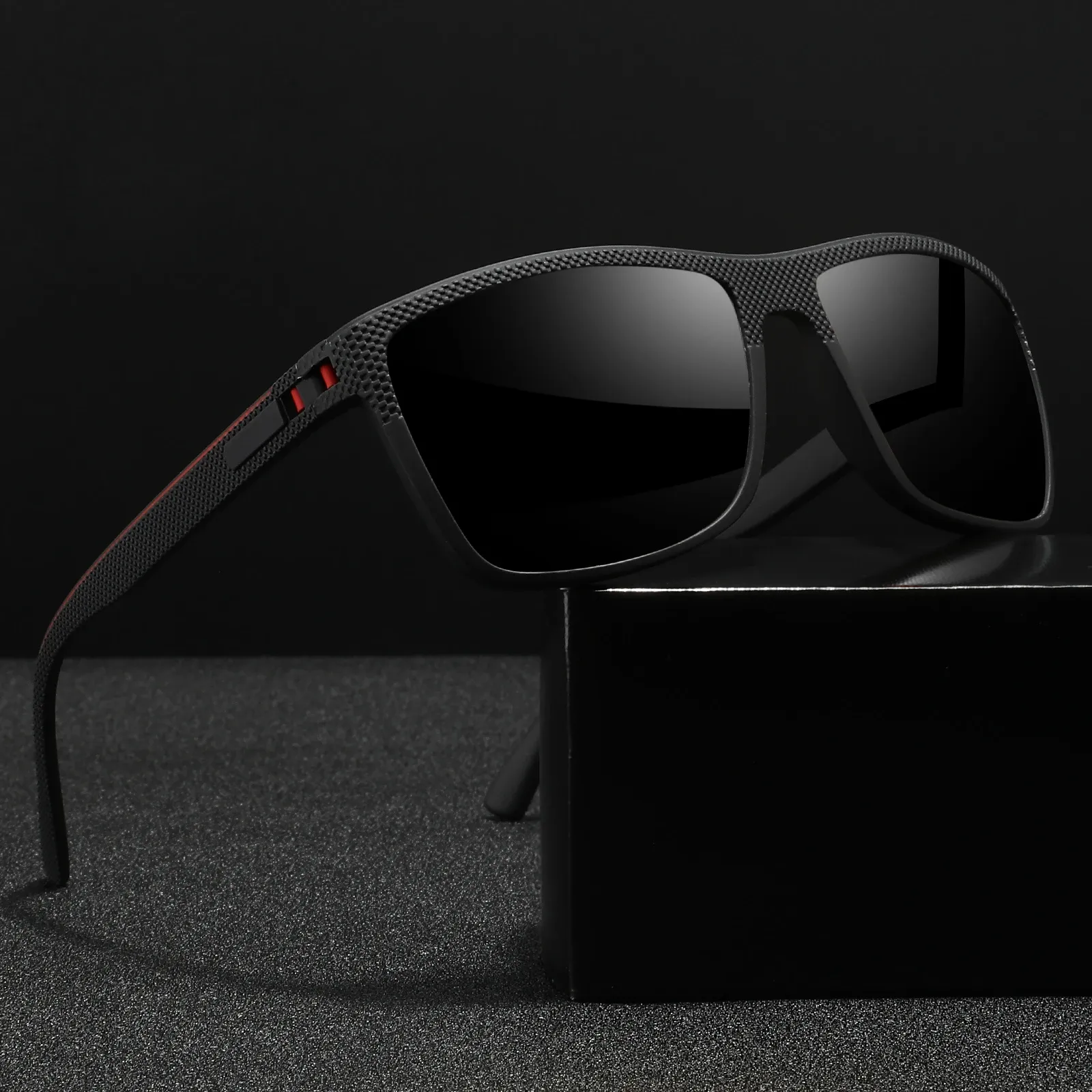 Lunettes de soleil carrées polarisées, vue principale