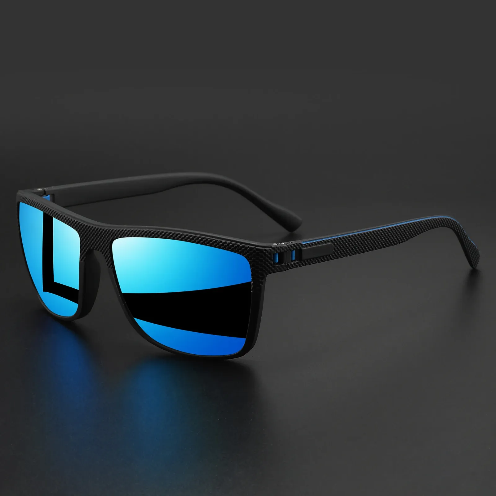 Lunettes de soleil carrées polarisées à charnières à ressort, confort optimal pour le cyclisme, la pêche, la plage et le quotidien 7