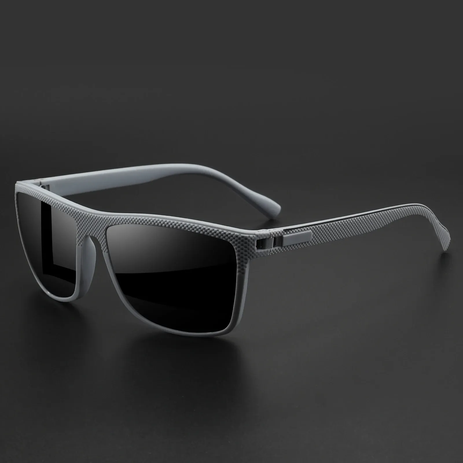 Lunettes de soleil carrées polarisées à charnières à ressort, confort optimal pour le cyclisme, la pêche, la plage et le quotidien 15