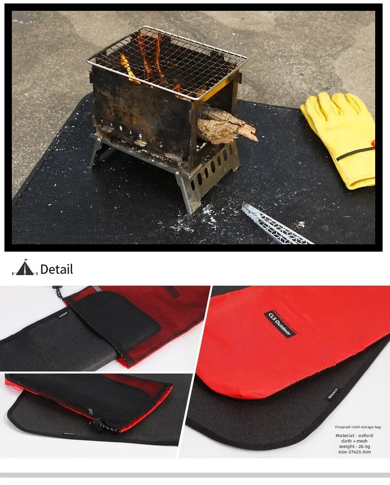 Tapis ignifuge pour usage de camping