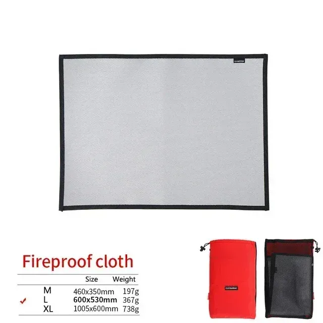 Tapis ignifuge en fibre de verre pour camping, pique-nique et barbecue 23