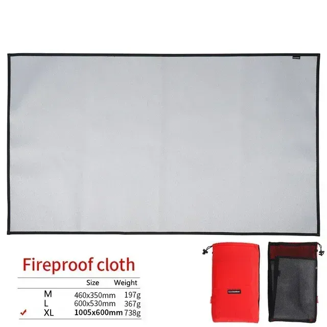 Tapis ignifuge en fibre de verre pour camping, pique-nique et barbecue 30