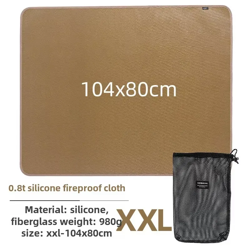 Tapis ignifuge en fibre de verre pour camping, pique-nique et barbecue 14