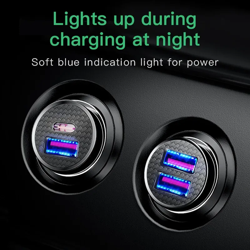 Chargeur de voiture Baseus 30 W USB, charge rapide 4.0/3.0, compatible FCP, SCP et USB PD, pour Xiaomi et iPhone 12, 13, 14, 15 Pro 5