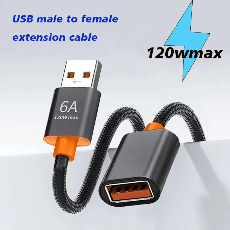 Câble d'extension USB 2.0 mâle vers femelle, câble d'extension haut débit pour ordinateur portable et PC. 7
