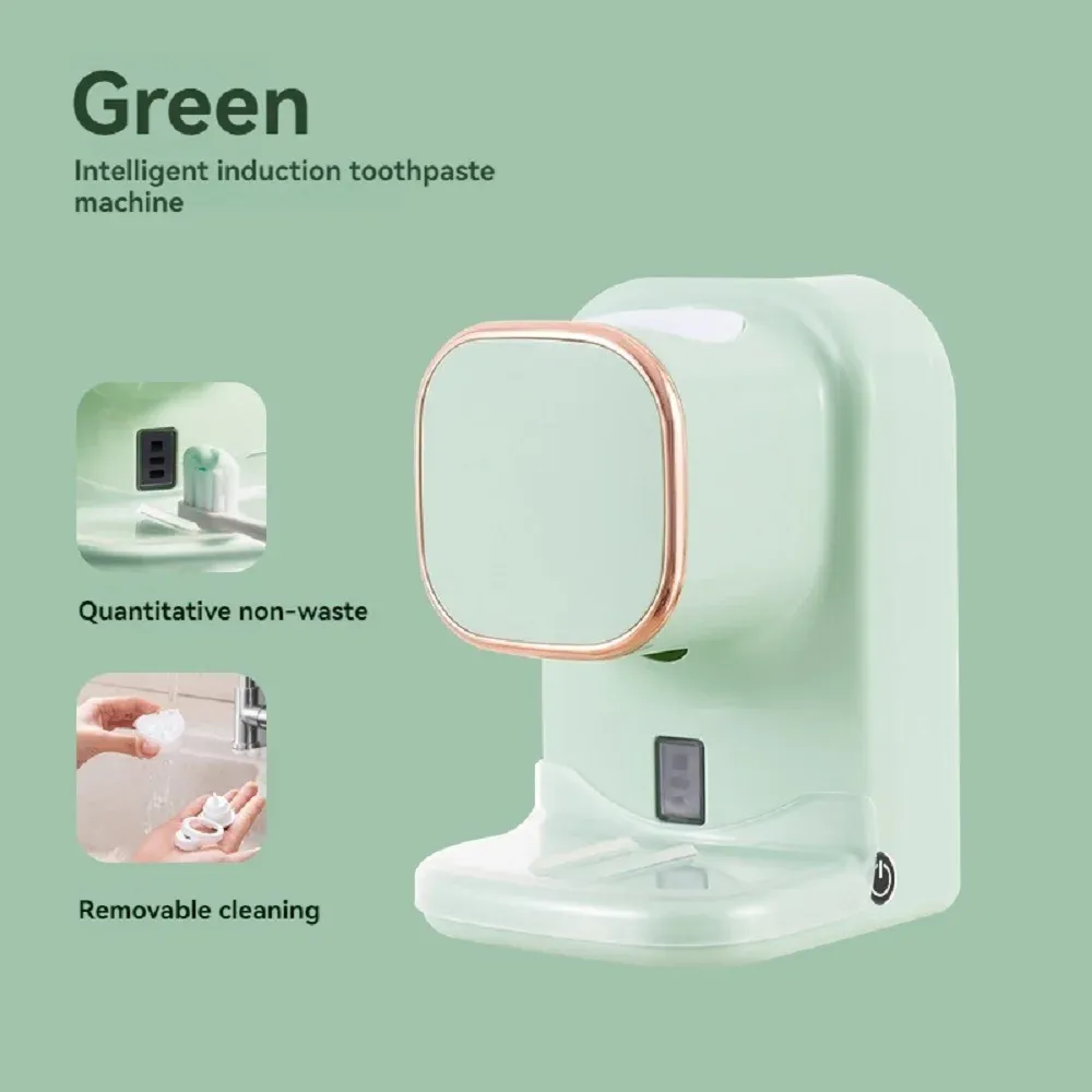Distributeur de dentifrice mural électrique à capteur automatique, rechargeable par USB, avec 3 modes de dosage 7