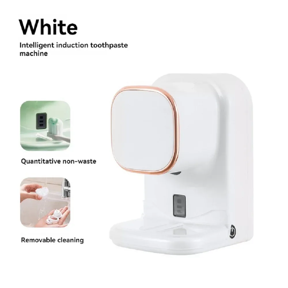 Distributeur de dentifrice mural électrique à capteur automatique, rechargeable par USB, avec 3 modes de dosage 8