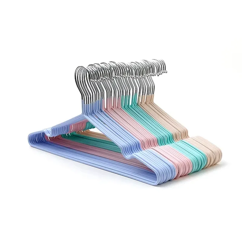 Cintres antidérapants en métal sans trace, solides et durables, gain de place, lot de 10 4