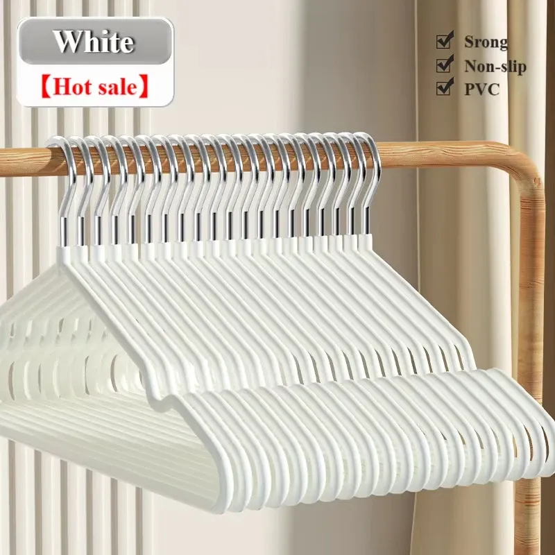 Cintres antidérapants en métal sans trace, solides et durables, gain de place, lot de 10 6