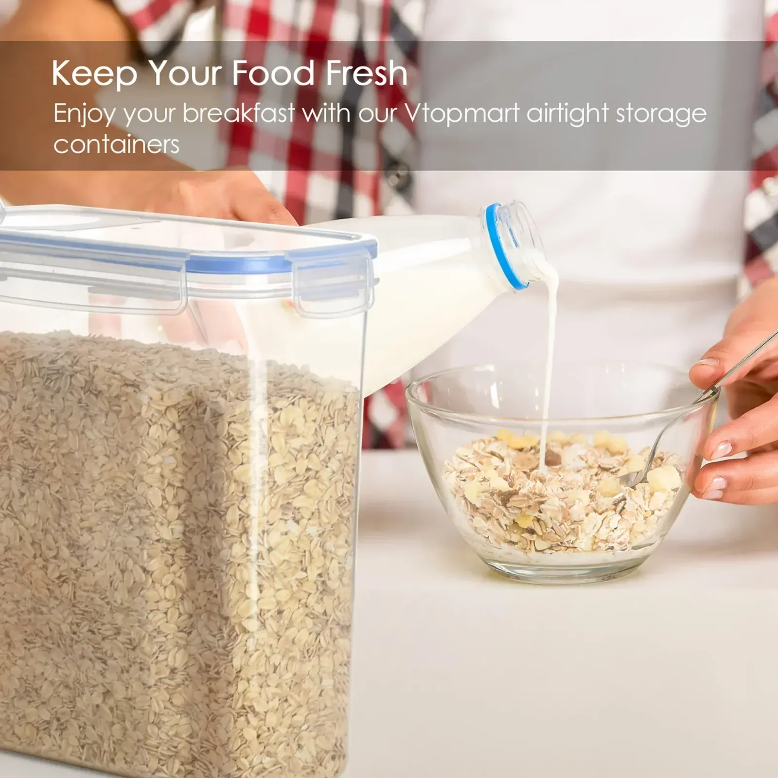 Conteneur de stockage transparent pour cuisine