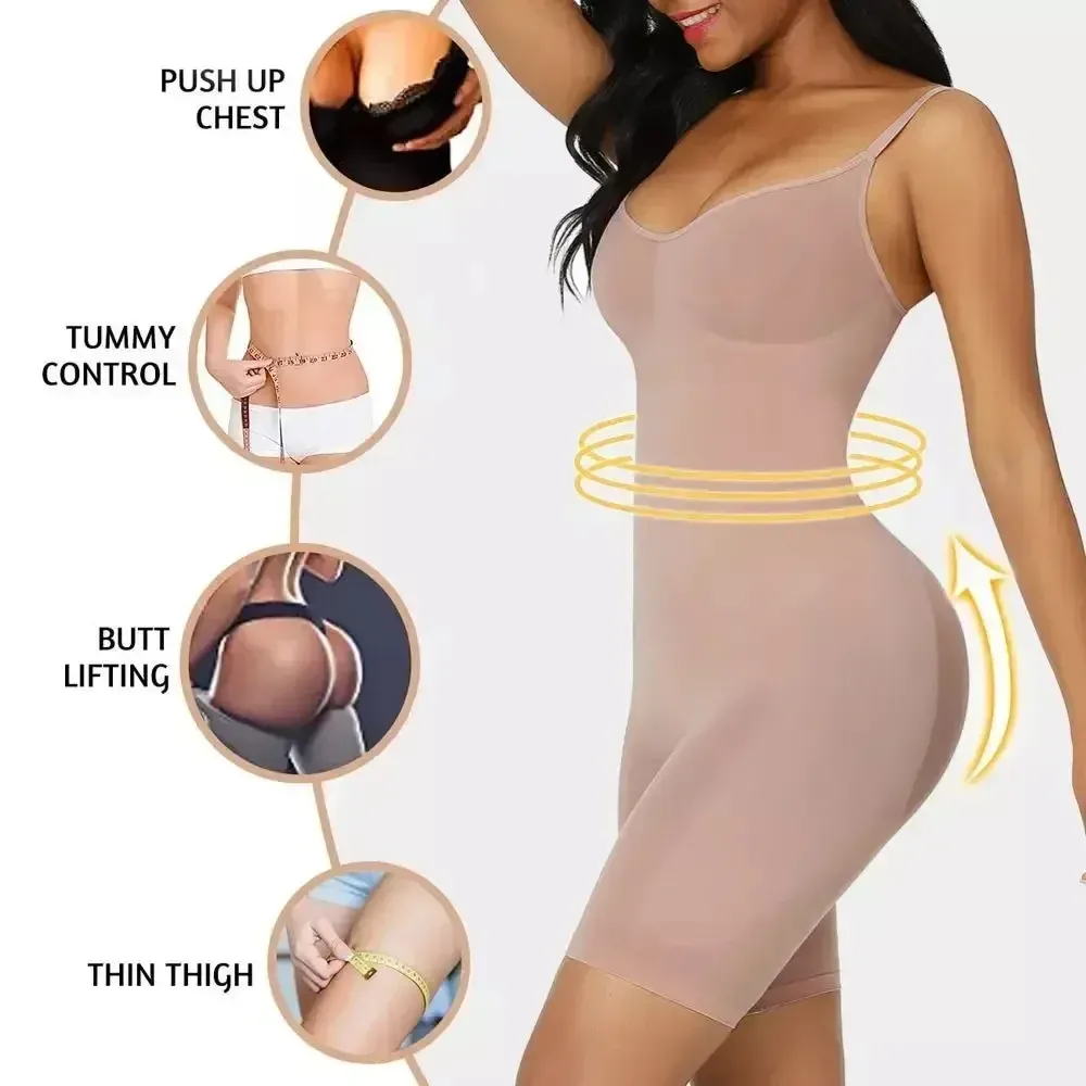 Body sans couture modelant pour femme, gainant ventre et taille 2
