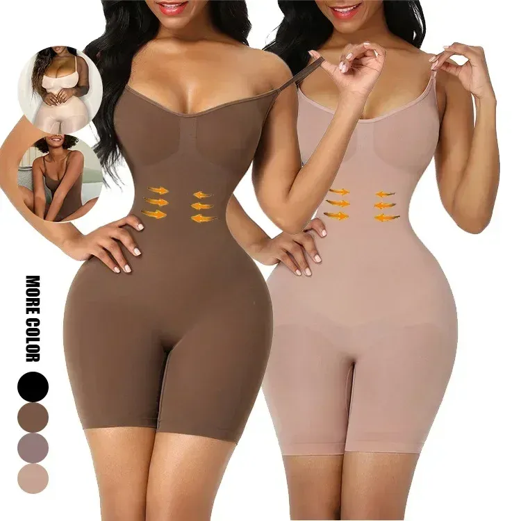 Body sans couture modelant pour femme, gainant ventre et taille - Image 1