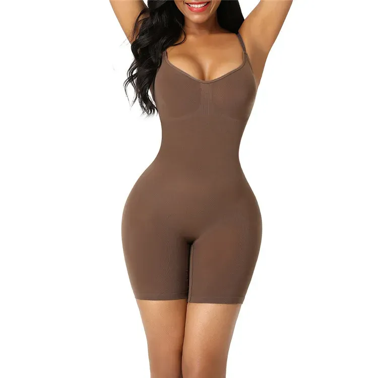 Body sans couture modelant pour femme, gainant ventre et taille 7
