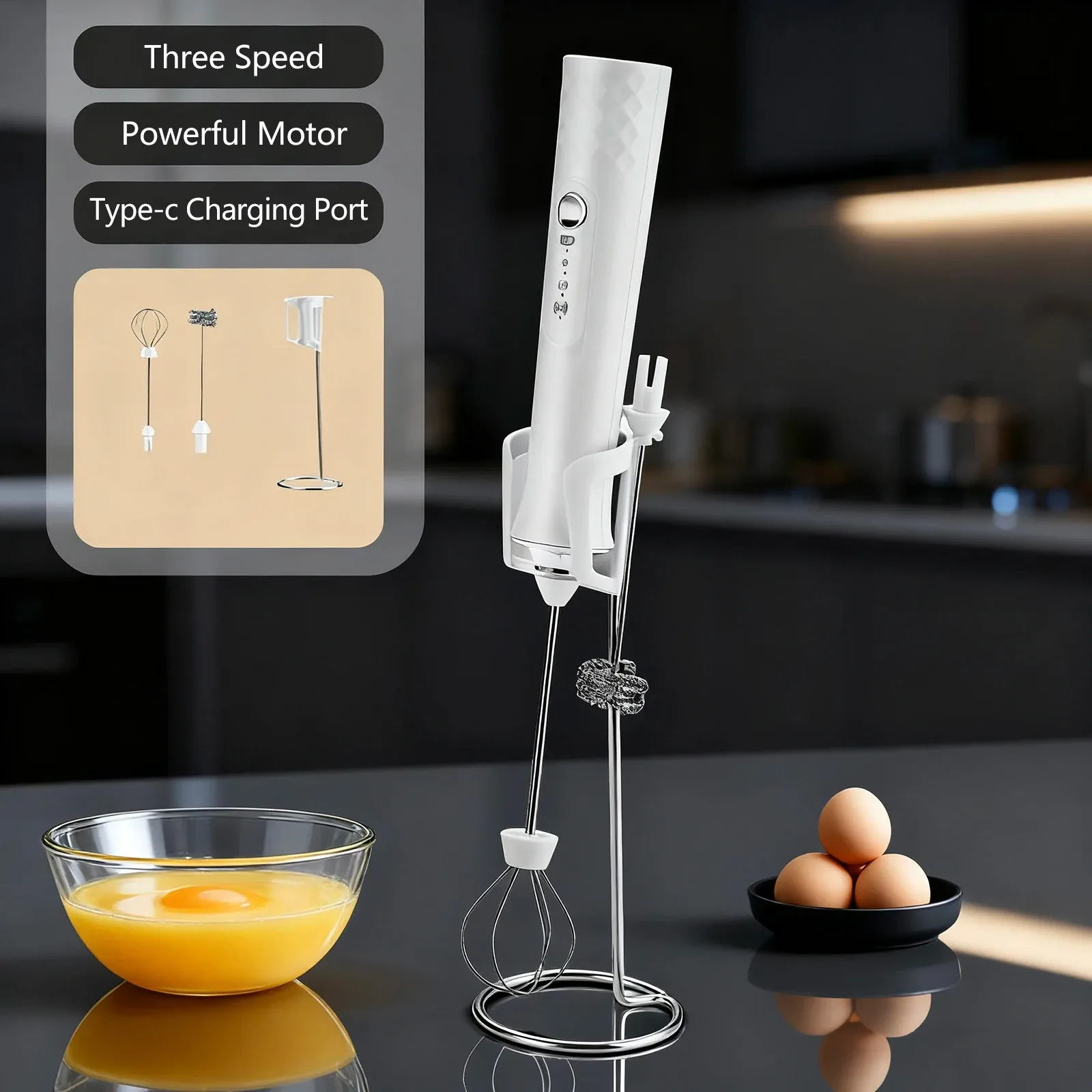 Mousseur à lait électrique rechargeable et portatif pour café latte 10