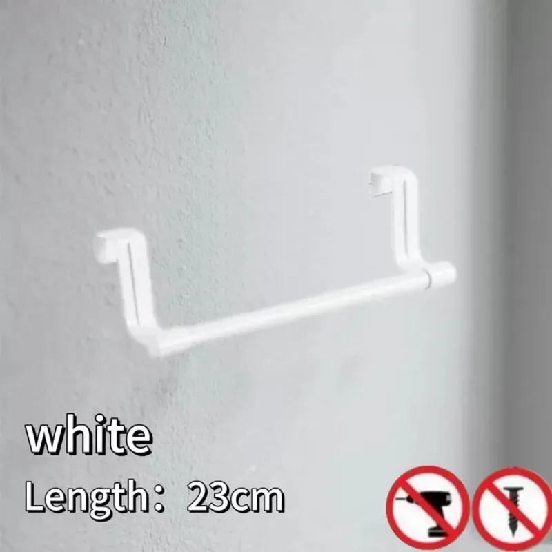 Porte-serviettes à suspendre sans perçage pour cuisine, organisateur de rangement pour porte d'armoire 7