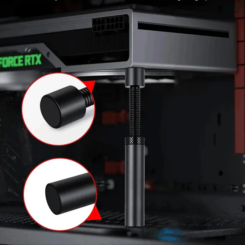 Support GPU magnétique rotatif télescopique vertical pour carte graphique 4