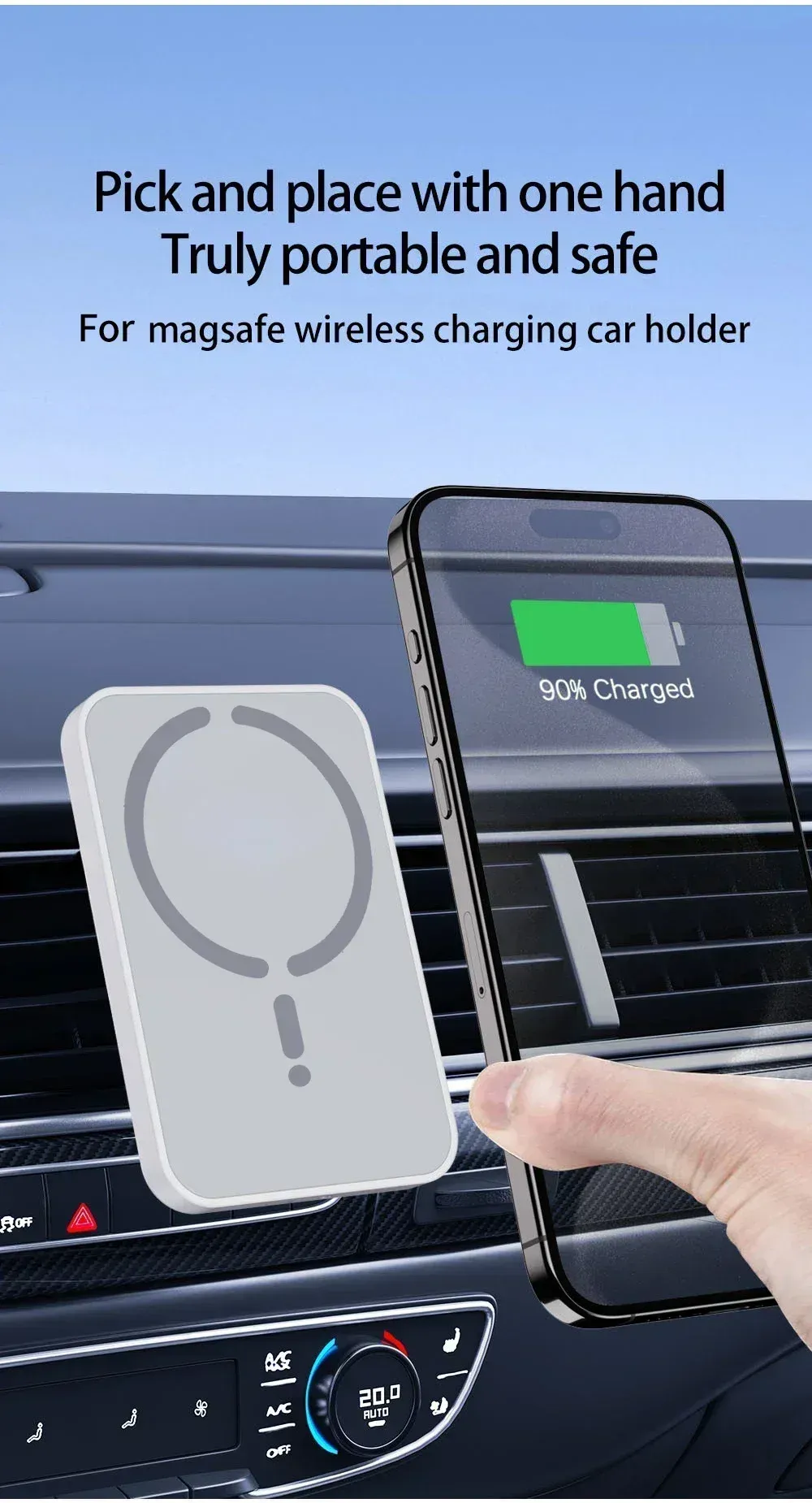 Détail du support magnétique pour voiture