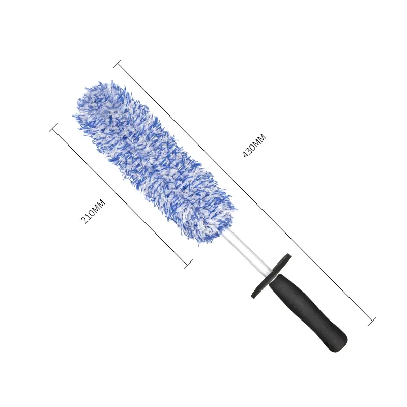 SEAMETAL – Brosse de lavage pour voiture en microfibre, gant de nettoyage avec poignée en plastique, brosse pour jantes, gant de nettoyage absorbant double face, outil de lavage automobile 8