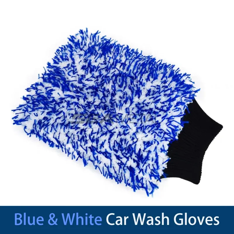 SEAMETAL – Brosse de lavage pour voiture en microfibre, gant de nettoyage avec poignée en plastique, brosse pour jantes, gant de nettoyage absorbant double face, outil de lavage automobile 7