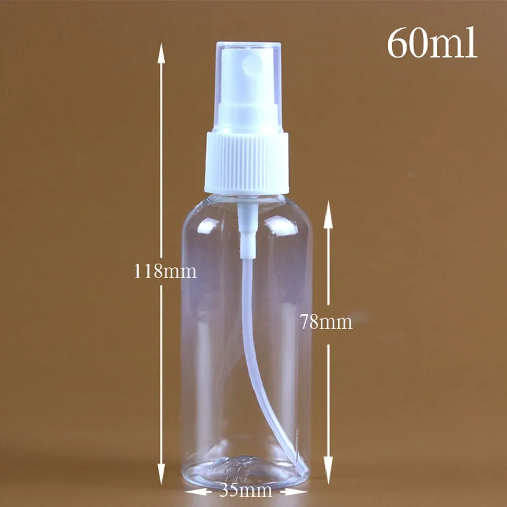 Flacon pulvérisateur transparent, usage nomade