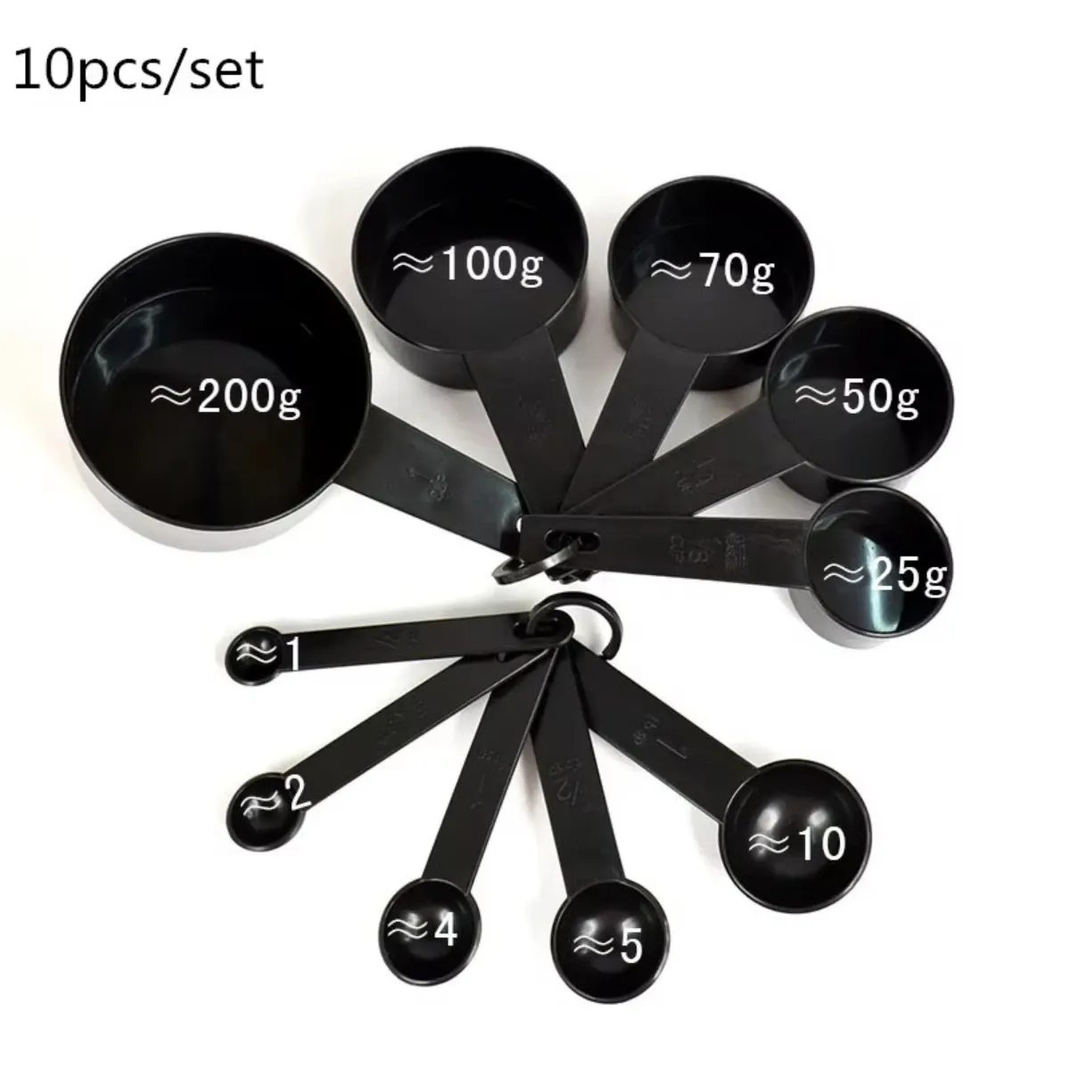 Ensemble de cuillères et tasses à mesurer pour la cuisine et la pâtisserie, 5 ou 10 pièces 7